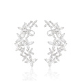 28605 Xuping moda flor multi piedra joyería de plata mujeres boho pendiente pendientes clip pendientes